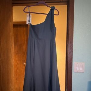 Dusty blue mother of the bride gown